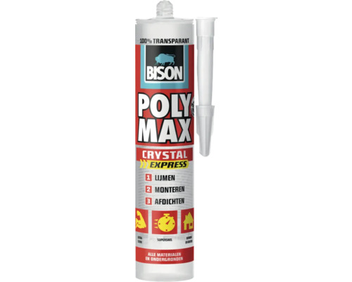 Bison Poly Max Crystal express transparant 300g afbeelding 1
