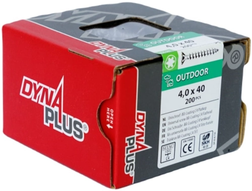 Dynaplus unischroef AR-Coating PK TX-20, 4 x 40 mm, 200 stuks