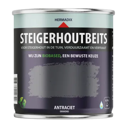Hermadix steigerhoutbeits antraciet 0,75L