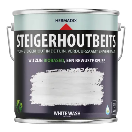 Hermadix steigerhoutbeits whitewash 2,5L