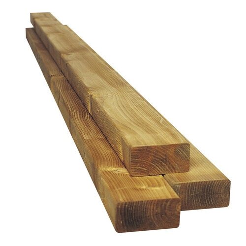 Scandinavisch vuren groen geïmpregneerd geschaafde gording 4,5 x 14,5 x 300 cm