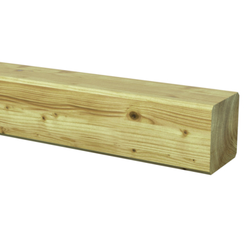 Grenen geschaafde paal 6,8 x 6,8 x 270 cm, groen geïmpregneerd