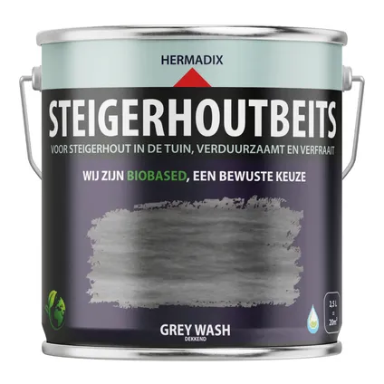 Hermadix steigerhoutbeits greywash 2,5L