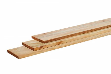 Grenen geschaafde plank 1,5 x 14 x180 cm, groen geïmpregneerd