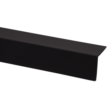 Hoekprofiel zwart kunststof 30 x 30 mm, 260 cm