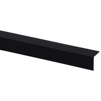 Hoekprofiel zwart kunststof 25 x 25 mm, 260 cm