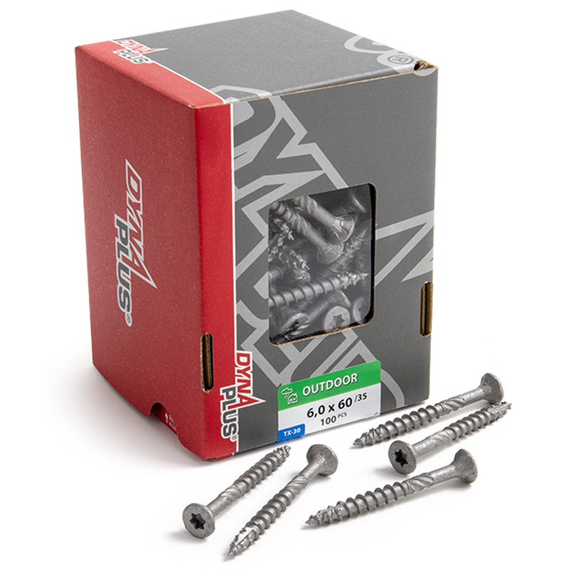 Dynaplus constructieschroef AR-Coating PK + snijpunt TX-30, 6 x 60/35 mm, 100 stuks