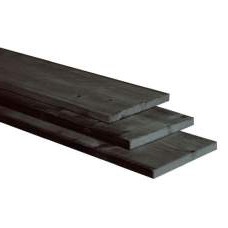 Douglas fijnbezaagde plank 2,2 x 20 x 300 cm, zwart gedompeld