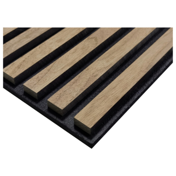 Akoestische wandpaneel walnoot, 260 x 52,6 cm, dikte 22mm, HM4382