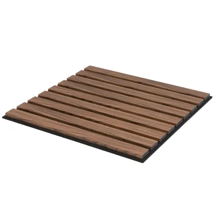MDF akoestisch tegel, walnoot, 50 x 50 cm, 4 stuks, HM5653