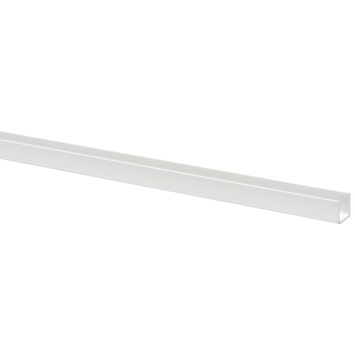 U-profiel kunststof wit (plaat < 10 mm) 10 x 13 mm, 260 cm