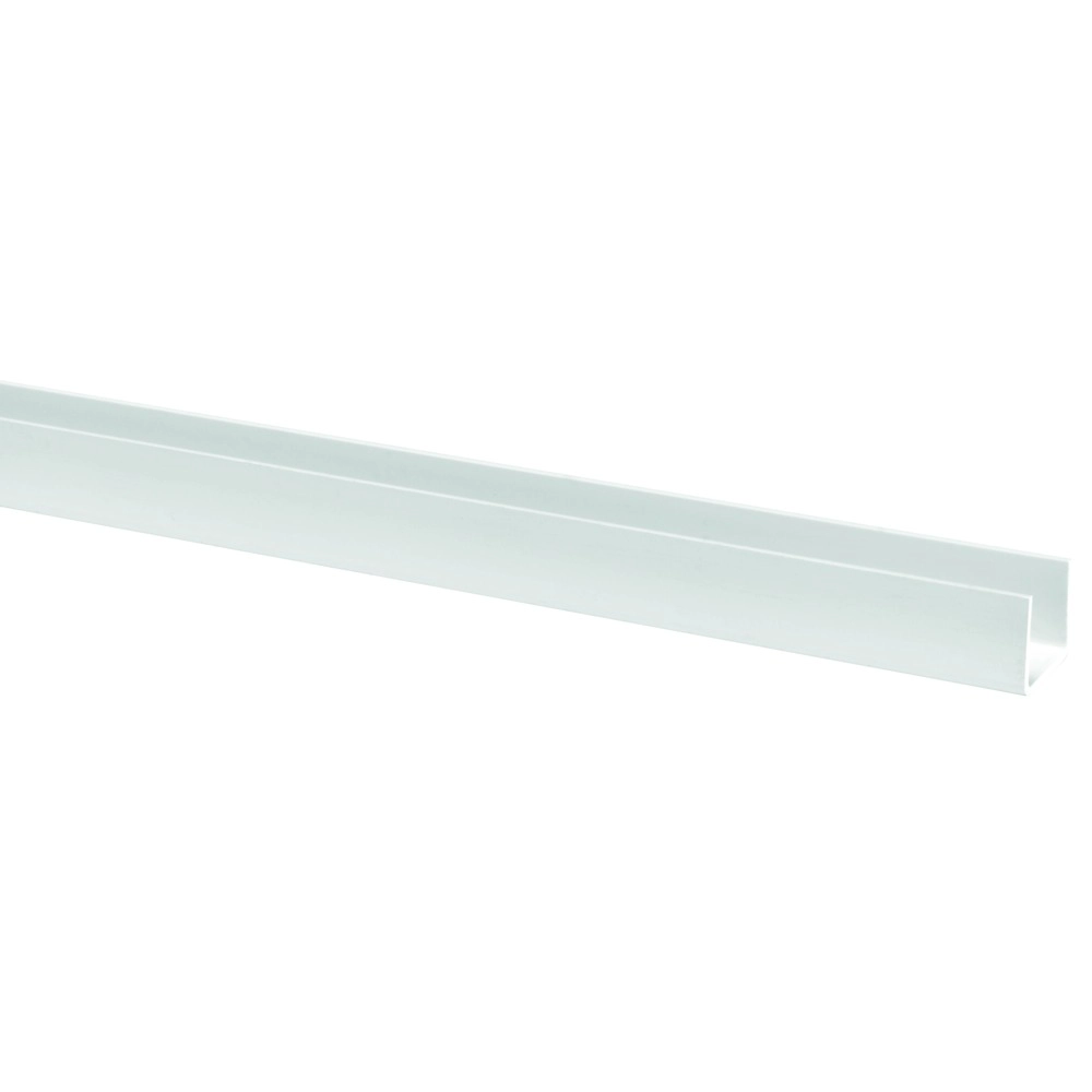 U-profiel kunststof wit (plaat < 18 mm) 18 x 21 mm, 260 cm