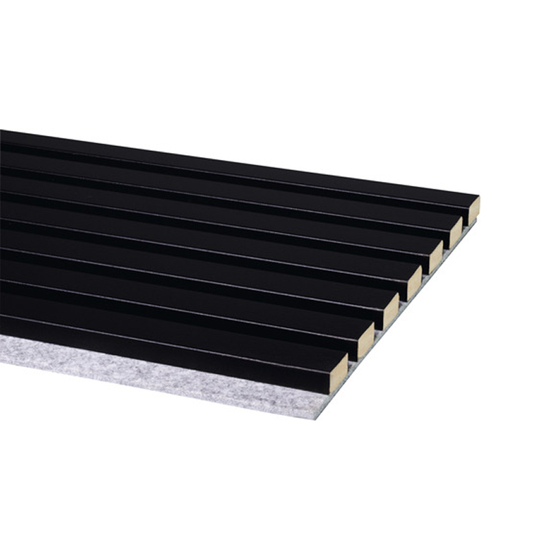 Akoestische wandpanelen zwart, 260 x 30 cm, 2 stuks - HM7749 afbeelding 1