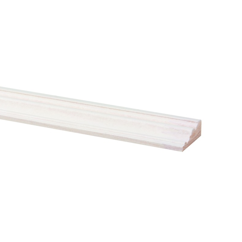 Decorlijst grenen wit gelakt 9 x 29 x 2700 mm afbeelding 1