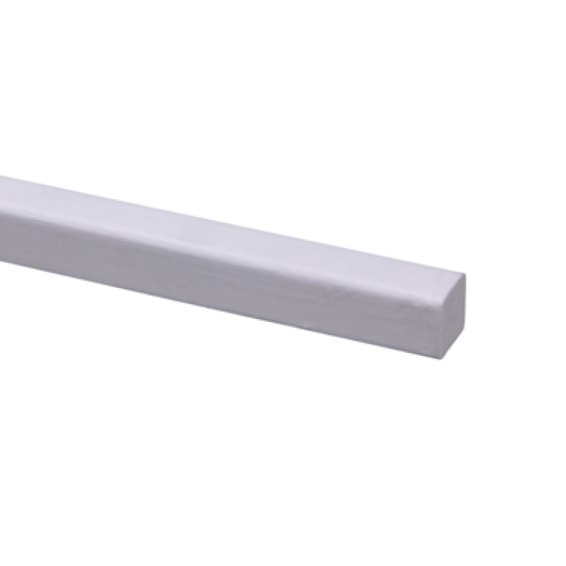 Glaslat hardhout gegrond wit, 19 x 16 mm, 270 cm afbeelding 1