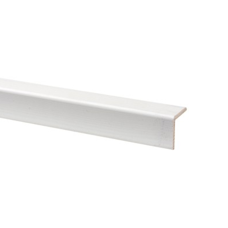 Hoeklat wit grenen gegrond 21 x 43 mm, 270 cm afbeelding 1