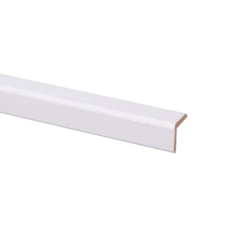 Hoeklat wit MDF folie 21 x 21 mm, 260 cm afbeelding 1